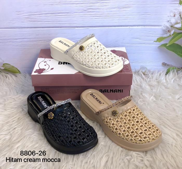 Balnani 8806-26 sandal wedges wanita terbaru ori balnani