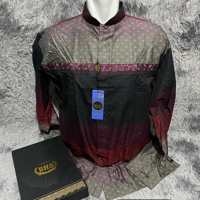 Baju Muslim Baju Koko BHS Classic Original S-XXL Lengan Panjang Manset