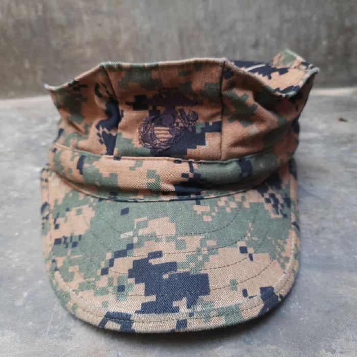 USMC Marines Corps Patrol Cap Woodland Utility Marpat 8 point, Marinir AS Garrison Hat. Original Siz