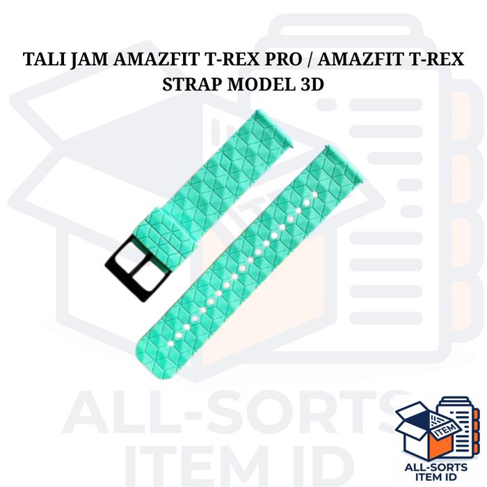 Tali Jam Amazfit T Rex Pro Strap 3D Silicone Replacement Band Amazfit T Rex T Rex