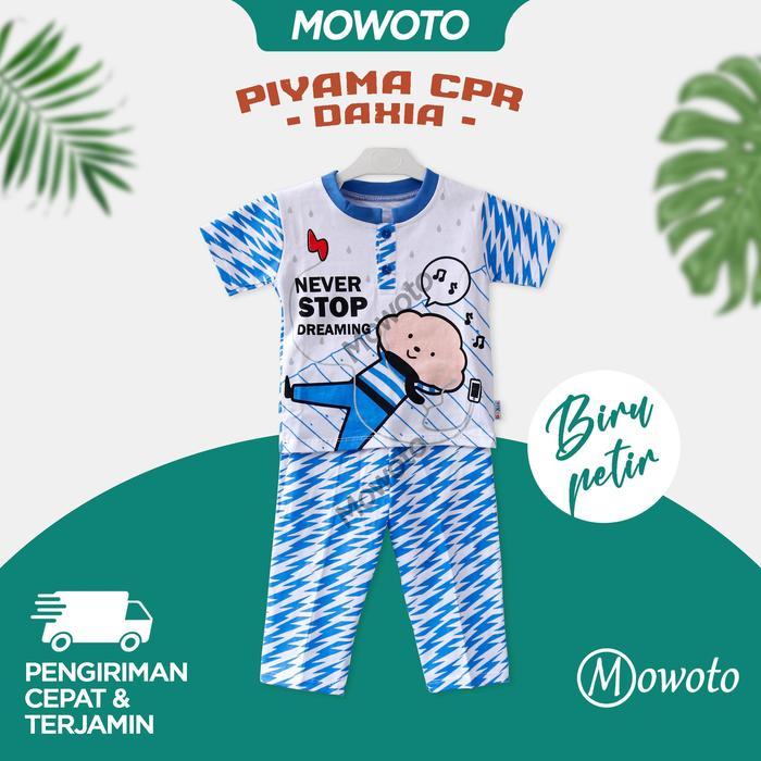 CPR Setelan Piyama Anak DAXIA CPR Motif NEVER STOP / Setelan Anak Unisex Kaos + Celana - Mowoto