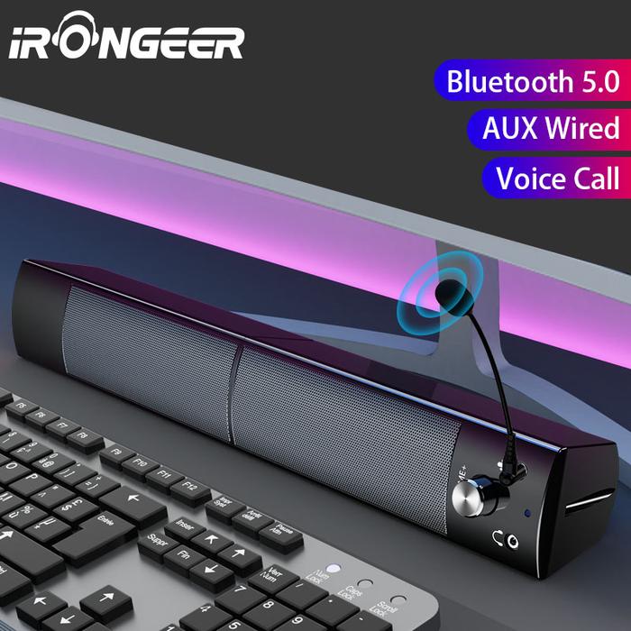 Speaker Komputer USB Speaker PC Bluetooth Soundbar dengan Mikrofon