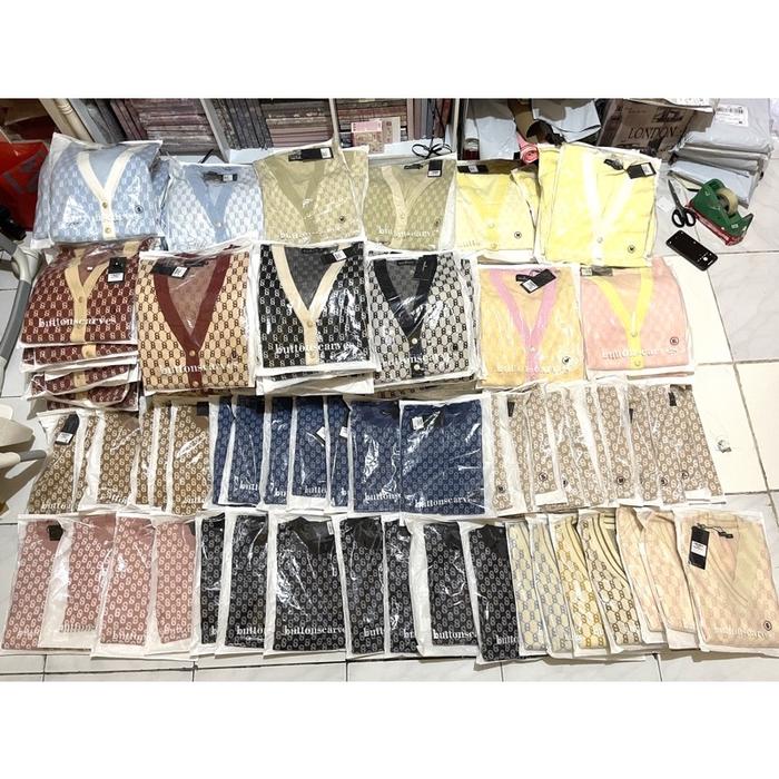 NEW!! READY COOKIES&CREAM  Benang Jarum Signature Monogram Cardigan & sweatshirt