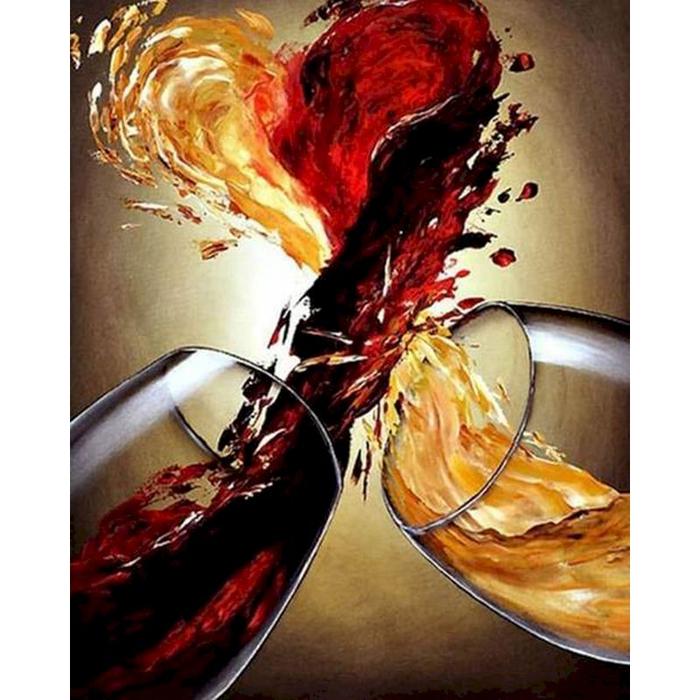 DIY Painting By Numbers Wine Fruit Acrylic Painting Modern