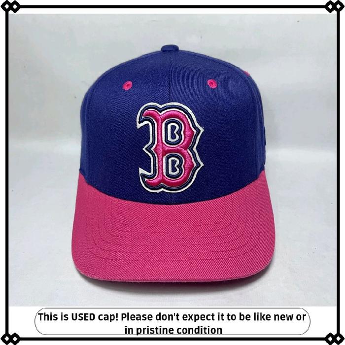 topi mlb boston redsox blockhead setelan original baseball unisex adjust