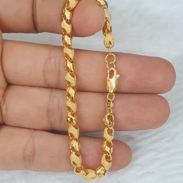 GELANG MODEL PIPA MEDAN HOLLOW POLOS EMAS 70% 700 70 % 16K