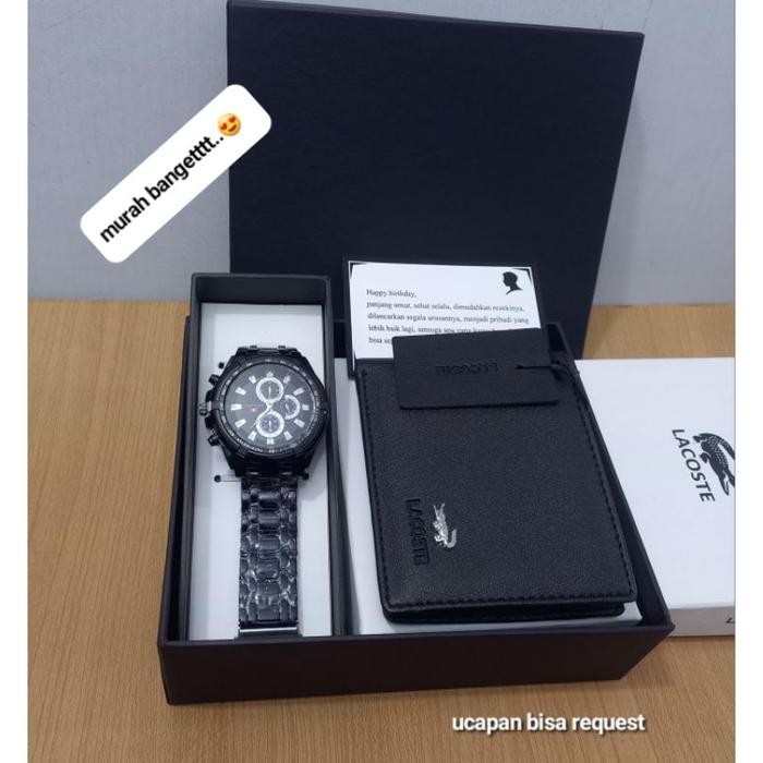 HAMPERS COWOK / KADO UNTUK COWOK / GIFT BOX COWOK ISI JAM RANTAI DAN DOMPET