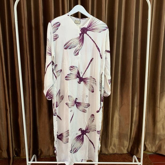 Daster Panjang Wanita CE Homewear Rayon Oblong - Kancing, Celana, Busui, Dewasa, Setelan, Baju, Tidu