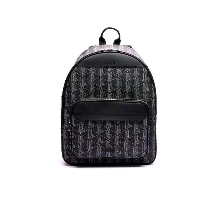 Lacoste Men’s The Blend Monogram Backpack Original Tas Ransel Pria - Black