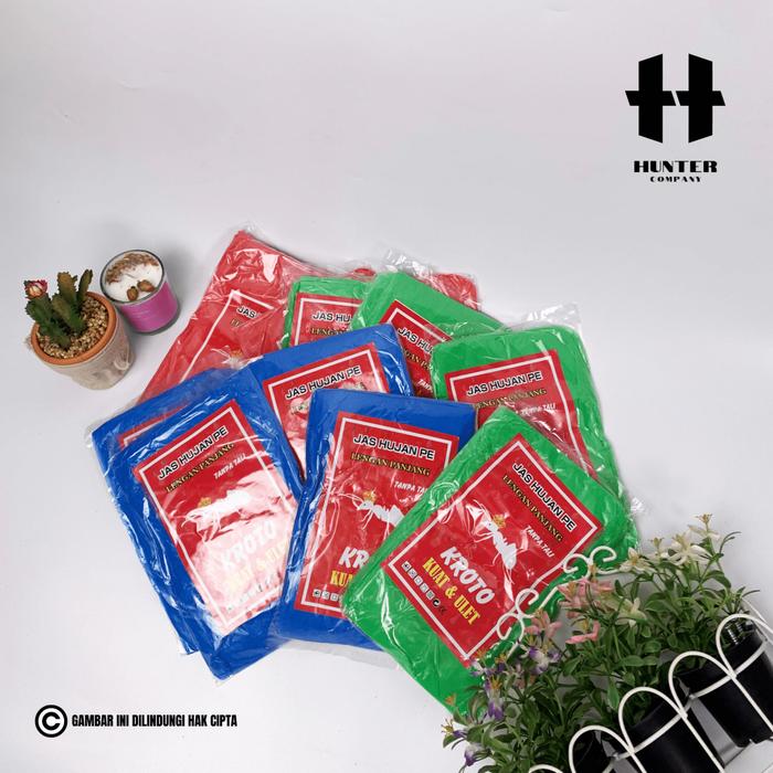 Jas Hujan Plastik / Jashujan ponco Plastik Sekali Pakai Mantel cap semut kroto satuan