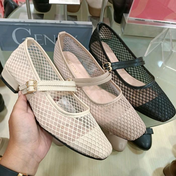 sepatu wanita model jaring2 heels 2cm GENNY original matahari