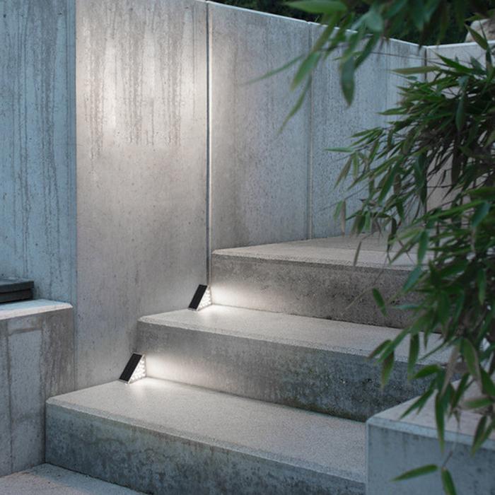 2 Pack Led Solar Stair Light Ip67 Waterproof Solar Landscape Light