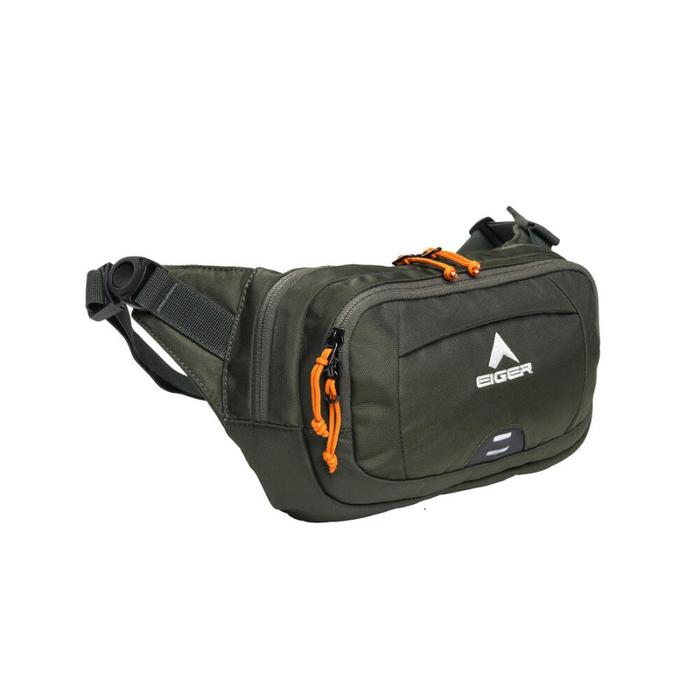 Eiger Tas Selempang Pria 4105 Wall Run Waist Bag 2L olive Slingbag Stylish & Nyaman Material Polyest