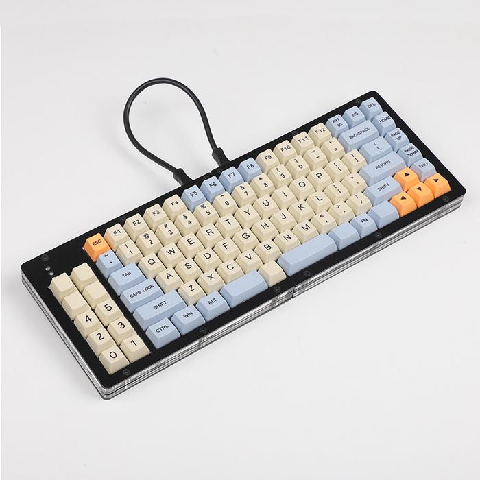 Split Wired Mechanical Backlit Keyboard Kit Ergonomic 96keys Usb