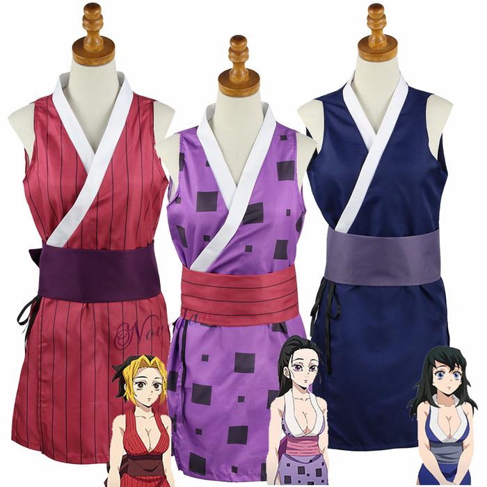 Anime Demon Slayer Makio Suma Hinatsuru Cosplay Costume Uzui Tengen