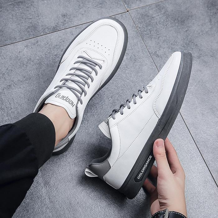 Eiger - Sepatu Pria Formal Casual Sepatu Kulit Hitam Sepatu Fashion Kekinian Putih MC434