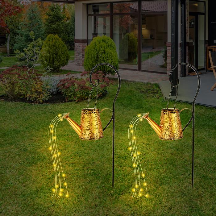 Lampu Kaleng Penyiram Tenaga Surya Lampu Lentera Ketel Gantung Lampu