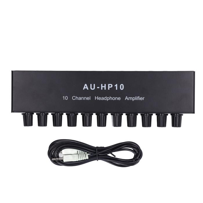 10 Channel Sound Amplifier DC 12V Headphone Amplifier with Audio