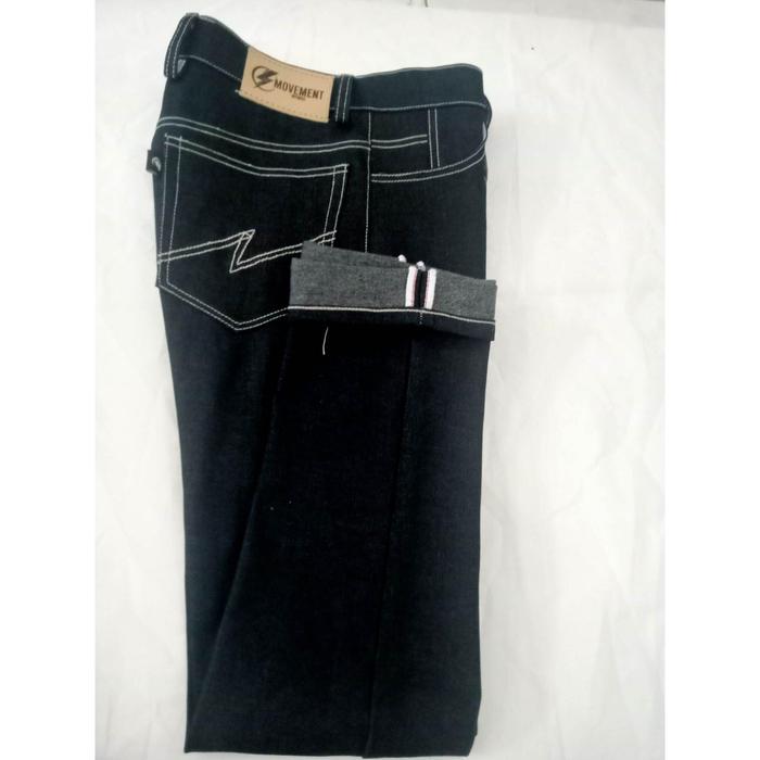 PROMO SPESIAL CELANA SELVEDGE HITAM PRIA SECOND  DENIM HITAM INDIGO PANJANG DENIM PRIA DEWASA READ L