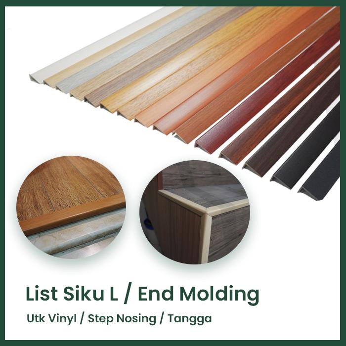 List Sudut Siku L Penutup Wallpanel WPC | List tangga / List Pintu / List Transisi untuk Lantai Kayu