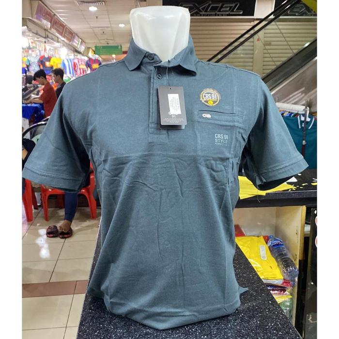 [COD] CRS 91 LENGAN PENDEK / KAOS CRS KERAH KANCING POLOS / KAOS PRIA