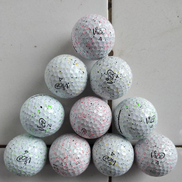 PREMIUM bola golf second VICE MOTIF GRADE A SUPER ISI 10 PCS