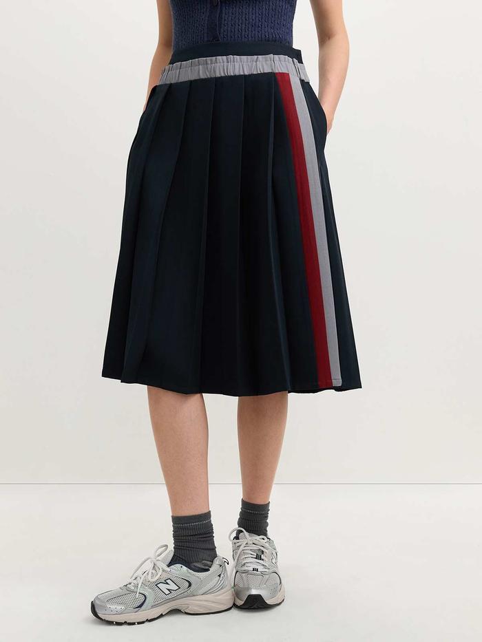 Pomelo. Pleated Skirt - Navy