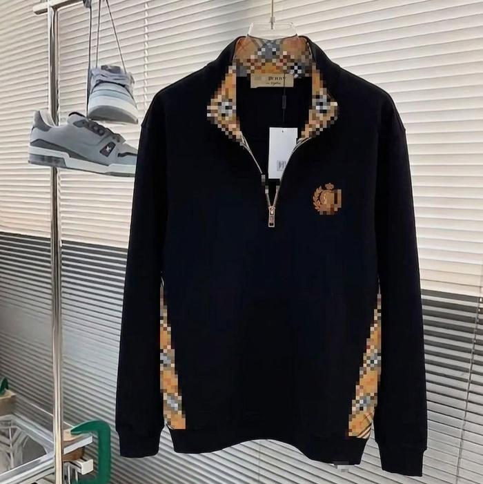 Sweater Jaket Half Zip Pria B8001