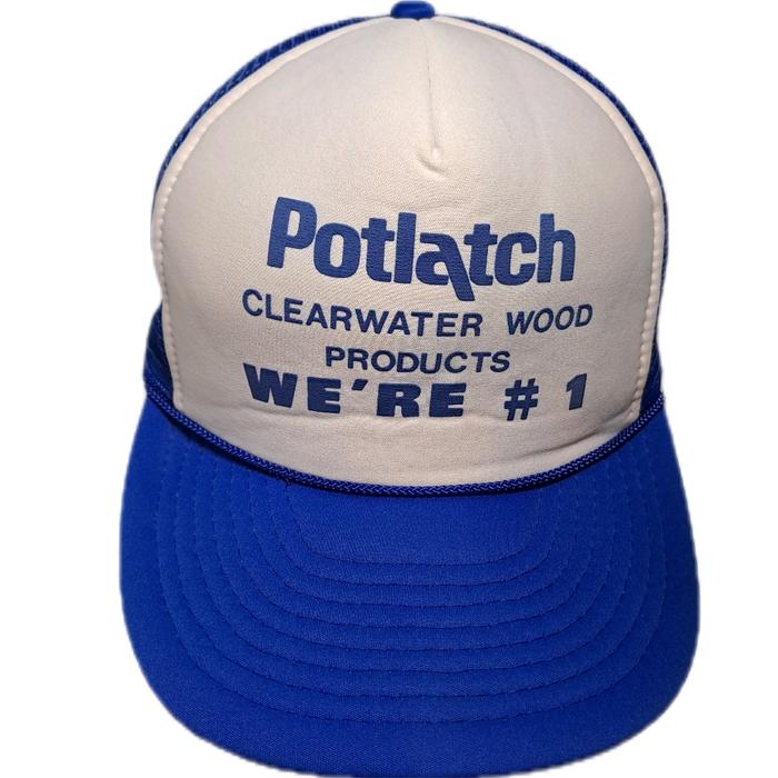 Topi Trucker Second / Thrifting Rope Head / Preloved Potlatch Clearwater Wood Products Nissin Cap Bi