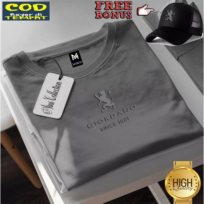 Bonus Topi !!. Kaos Pendek Gior Sinces Silver Terbaru../ Terkeren 1805 < Baju Lengan Pendek Premium