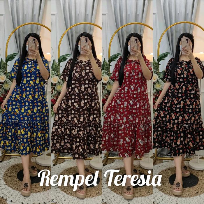 Dress Voxy Kerah Rempel Busui Friendly