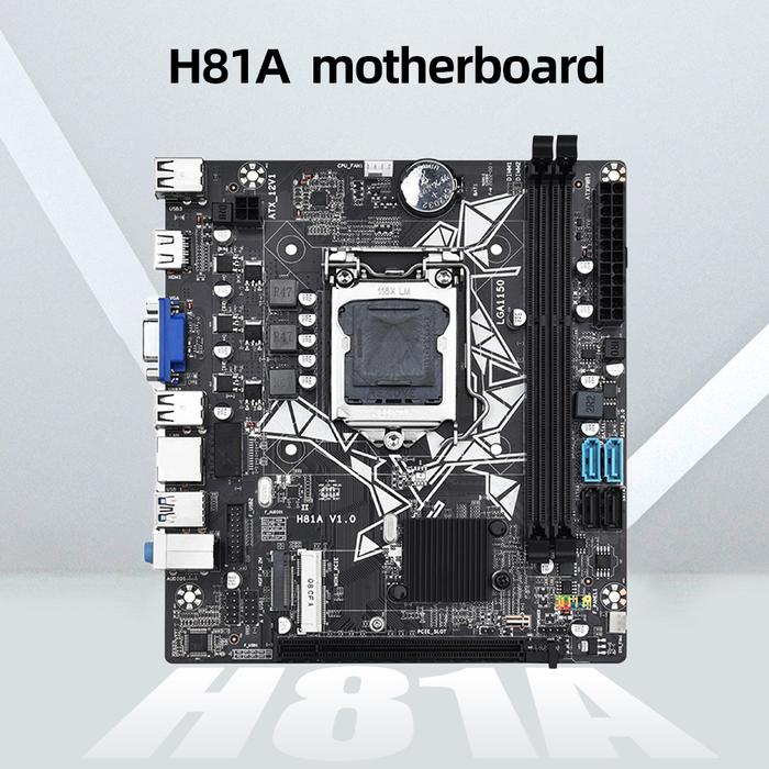 H81A Motherboard 2 X DDR3/DDR3L komputer Desktop MainBoard PCI-E 8X