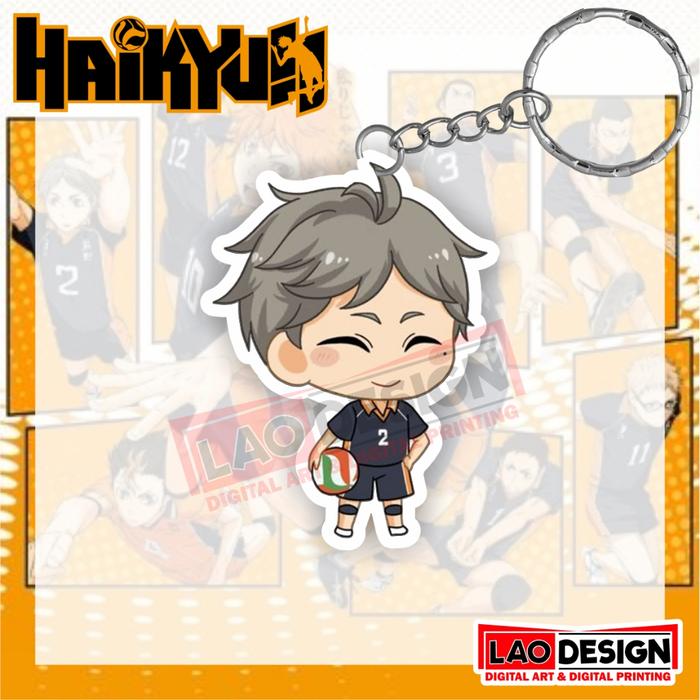 Gantungan Kunci Koshi Sugawara Haikyuu - Gantungan Kunci Anime Haikyuu - Gantungan Kunci Akrilik - G