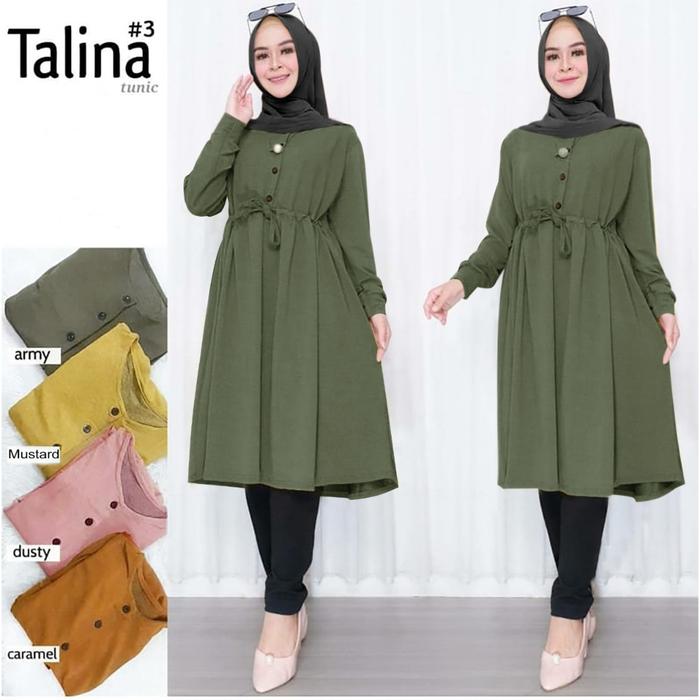 Ready- Tunik Talina Crinkle Airflow Katun L-XL