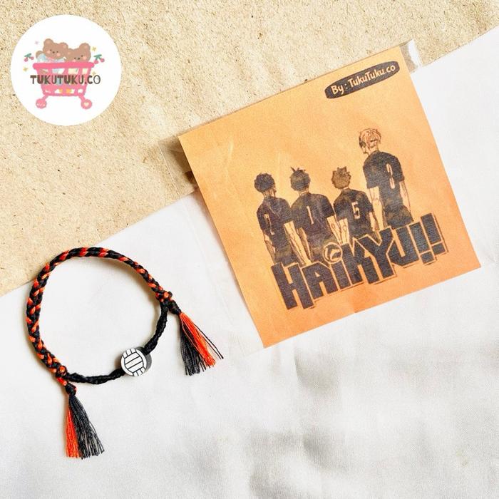 Gelang Benang Tali Anyaman Handmade Haikyu / Gelang Anime Haikyu Karasuno High School / Gelang Karas