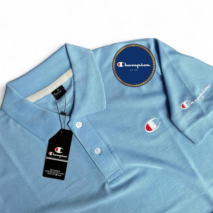 Champion Kaos Pria Kasual Branded / Koas Polo Slim Fit Pria Basic Elegant