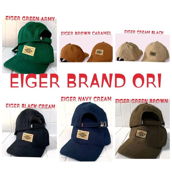 ORIGINAL!!! TOPI SMILE, ERIGO & EIGER BASEBALL BORDIR DISTRO ORI KOREAN STILE PRIA & WANITA
