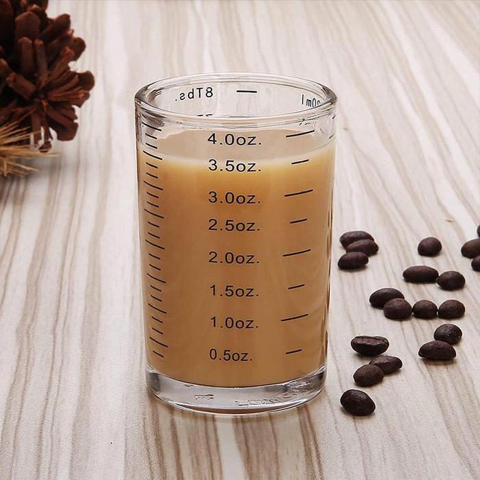 120ml Espresso Shot Glass | Gelas Ukur Takar Kopi Espresso Kaca 4oz | Gelas Sloki Kaca Kopi
