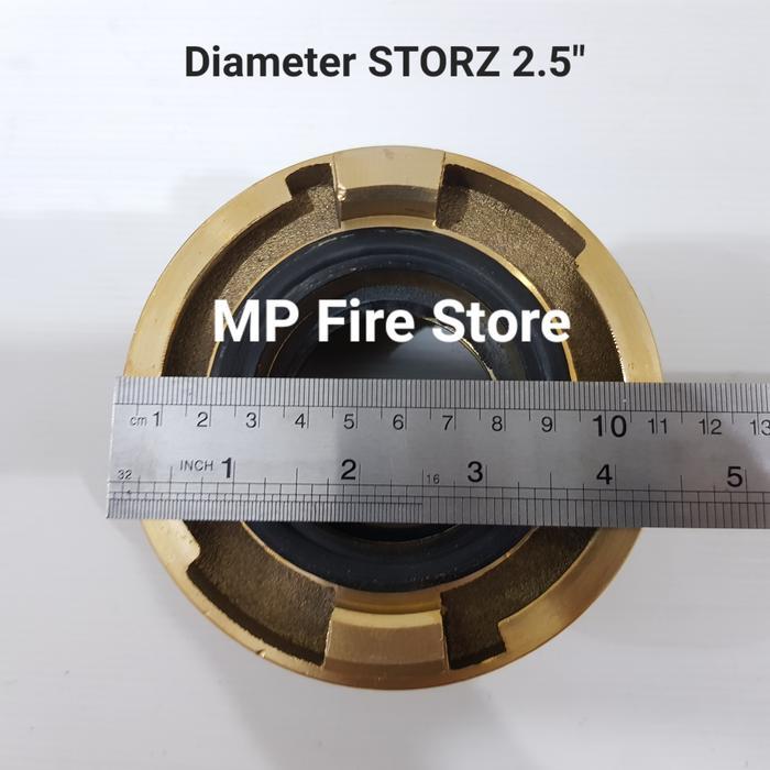 Flash Sale / Fire Adaptor Coupling Machino Female 2.5 In X Storz 2.5 In Kuningan Adapter Pemadam