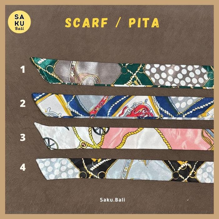Saku Bali - Aksesoris Pita Scarf / Gantungan Tas Scarf Pita / Akesesoris Hiasan Tas / Pita Irate Ram