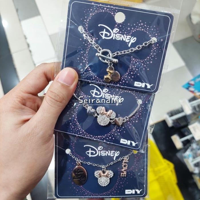 PROMO SALE!! Gelang Disney Minnie Mouse Bracelet Putih Silver Gold Kado Hadiah Unik Anak Remaja Dewa