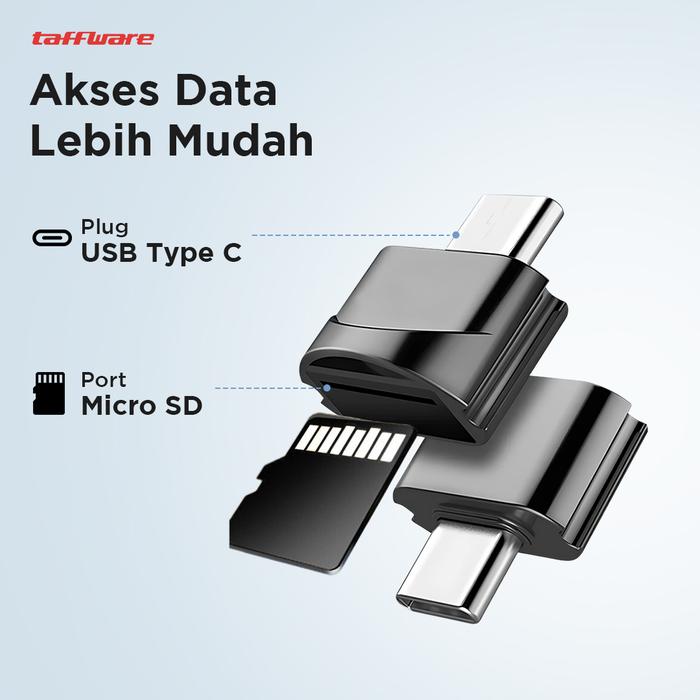 MalakuMall | Card Reader Type C OTG | Adapter MicroSD Portable | Pembaca Kartu Memori HP Laptop