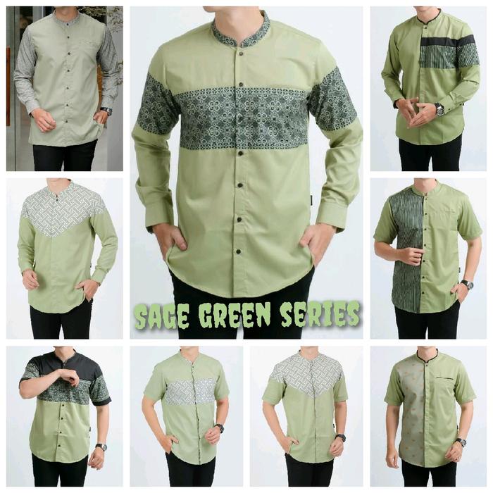 Kurta Pakistan Pria Sage Green / Baju Koko Sage Green / Koko Sage / Sage Green Muslim