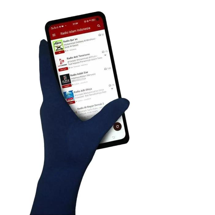 RZ Sarung tangan touchscreen nyaman elegant syar'i 3 in 1 dan tertutup