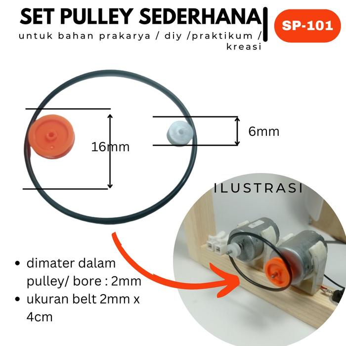 Pulley pengerak dinamo motor dc / Pulley genarator mini / pulley mobil rc / pulley diy / pule pulle