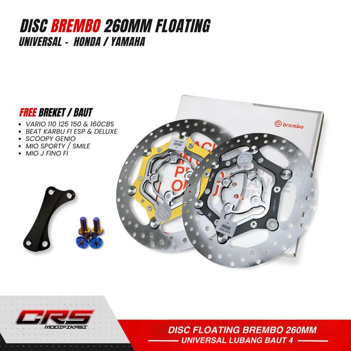Piringan cakram brembo floating cnc disc 260mm brembo mio vario beat scoopy - disc brembo vietnam