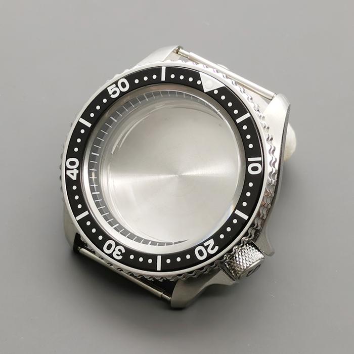 Silver SKX007 Watch Case Flat Sapphire Crystal Glass Fits NH35 NH36 4R 6R 7S Movement 28.5mm Dial Me