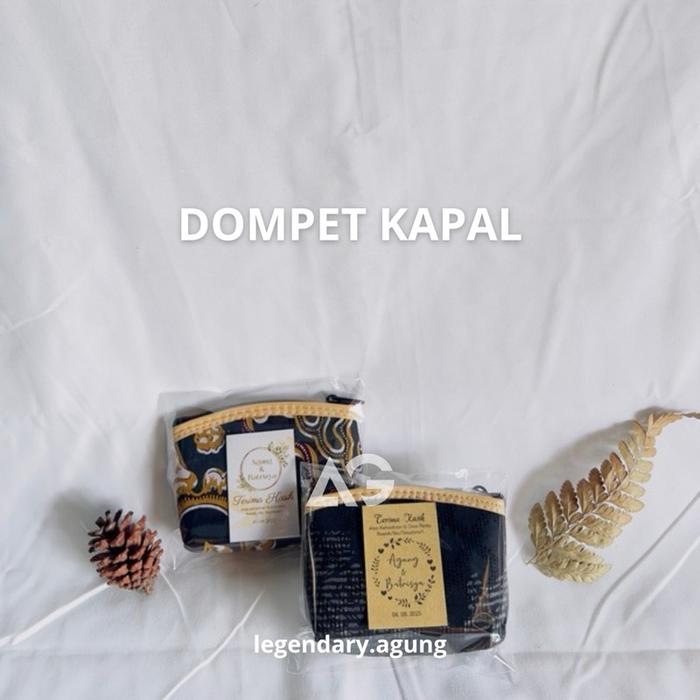 DOMPET BATIK KAPAL CUSTOM KEMASAN PLASTIK+KARTU UCAPAN