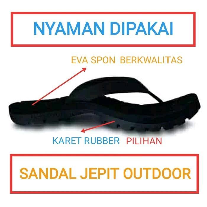 Sandal Jepit Polos Eiger Hitam Sandal Gunung Outdoor Sendal Gunung Jepit Sendal Pria