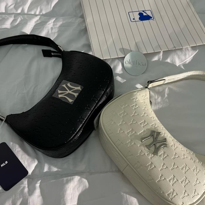 Terbaru MLB Embossed Hobo Bag — Ready Stock
